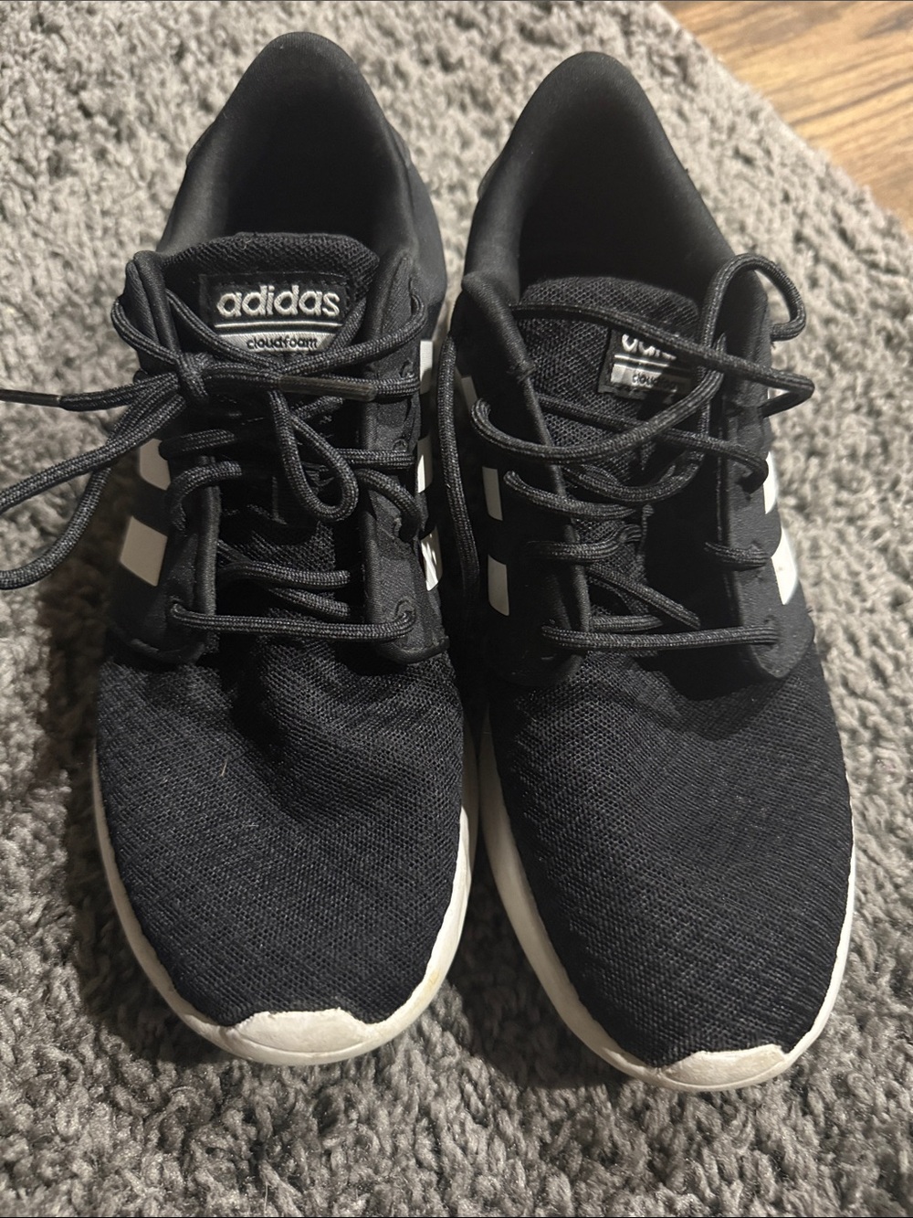 adidas Black and White Running Sneakers
